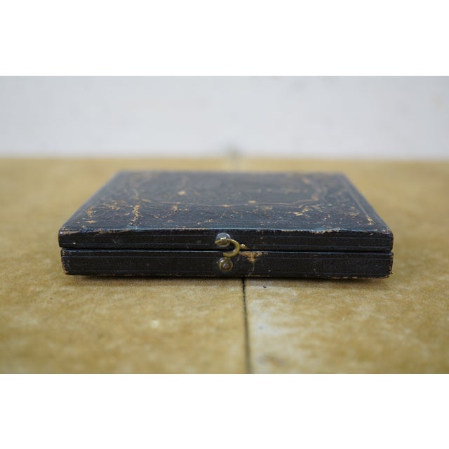 Mid 19th Century Antique 19th Century Daguerreotype Leather Picture Photo Frame 3.75" For Sale - Image 5 of 13