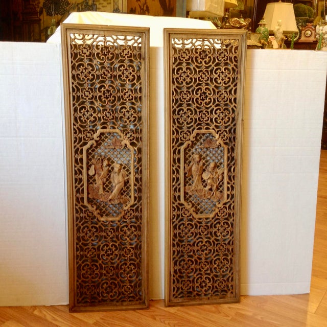 Chinese Carved Wall Panels a Pair Chairish