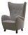 Vintage Wingback Chair in Bouclé Fabric from Mogens Lassen, Denmark, 1950s For Sale