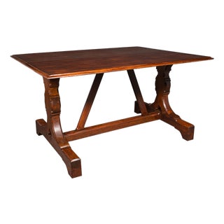Antique Six Seat Country Kitchen Dining Table, English Oak, Refectory, Victorian For Sale
