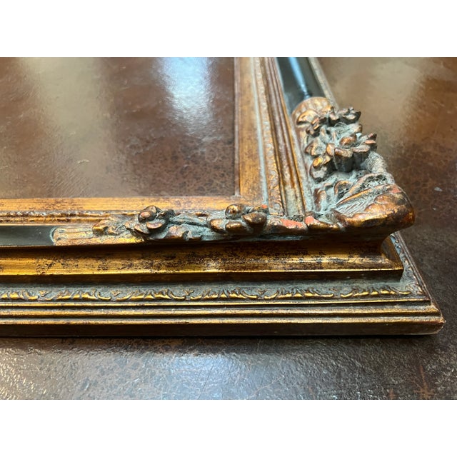 Vintage Baroque Revival Bronze & Black Wood Frame For Sale In Sacramento - Image 6 of 17
