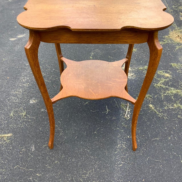 Antique Oak Parlor Table For Sale - Image 4 of 10