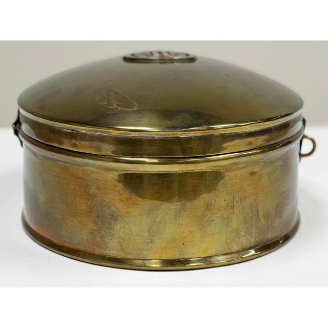Vintage Brass Asian Insignia Domed Box For Sale In Kansas City - Image 6 of 8
