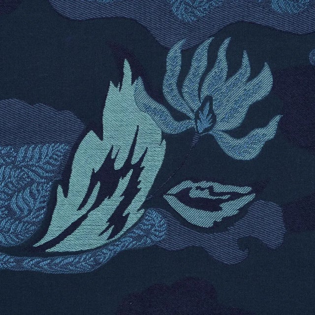 Schumacher Schumacher X Laura Gonzalez Lian Dream Fabric In Bleu For Sale - Image 4 of 5