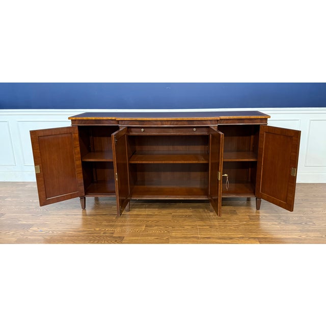 Hepplewhite Four Door Buffet by Leighton Hall - Showroom Sample For Sale - Image 11 of 13