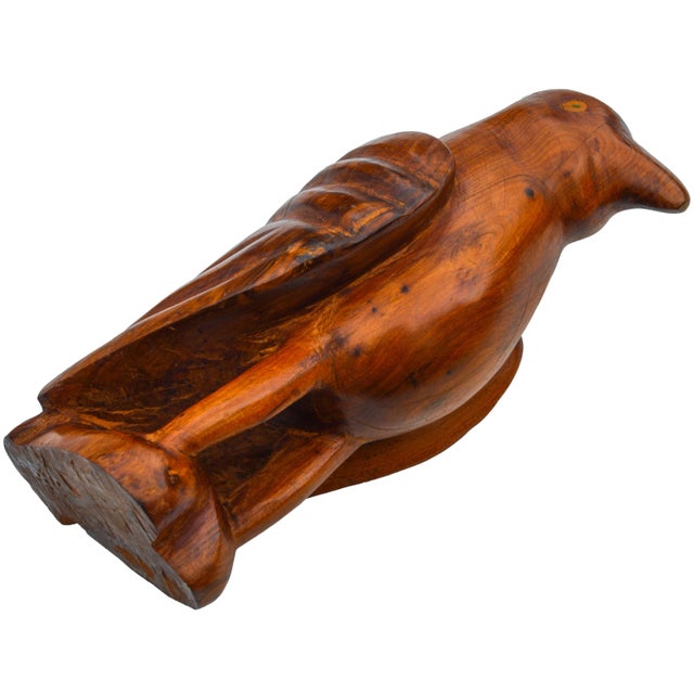 Handcrafted Cedar Wood Bird For Sale - Image 4 of 6