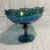 1960s Indiana Garland Teardrop Carnival Glass Iridescent Large Pedestal Compote For Sale In Chicago - Image 6 of 7