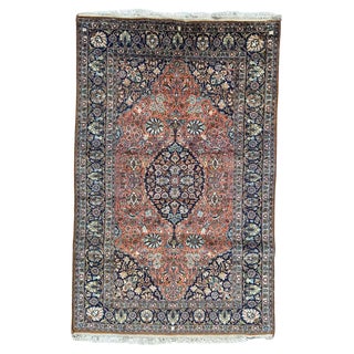 Vintage Silk Kashmir Rug, 1980s For Sale