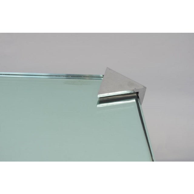 Aluminium and Mirrored Coffee Table, 1980s For Sale - Image 3 of 5