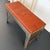 Brown 1940s Custom Industrial Brushed Steel and Leather Bench For Sale - Image 8 of 9