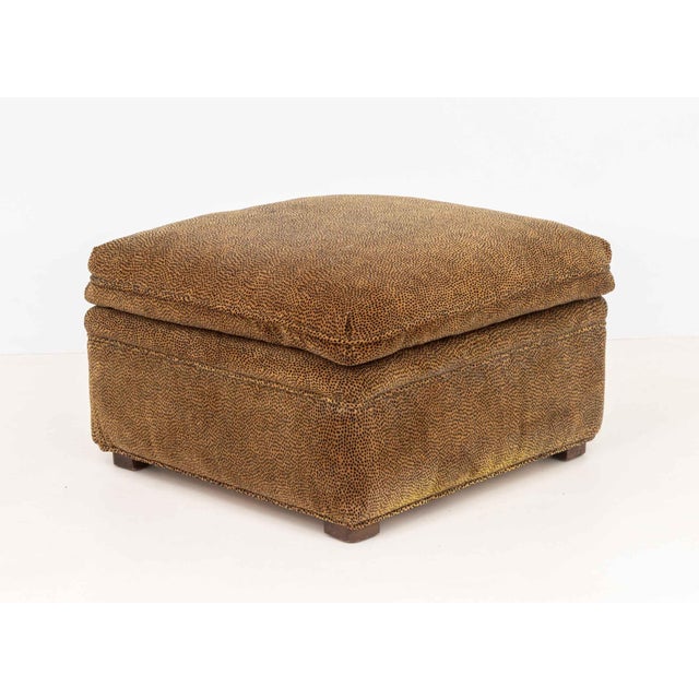 Cheetah Print Upholstered Ottoman For Sale In New York - Image 6 of 6