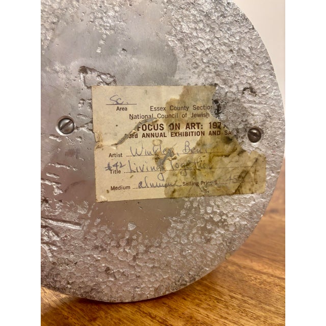 1977 Signed Aluminum Abstract Sculpture by Beni Winkler For Sale - Image 11 of 11