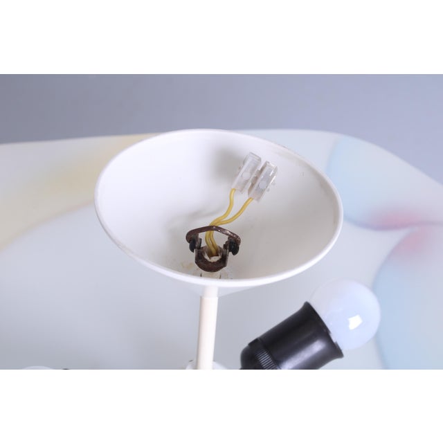 Glass Colored Dish Ceiling Lamp, 1950s For Sale - Image 9 of 15