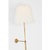 Suzanne Kasler for Visual Comfort Signature Wyatt 39" Statement Sconce in Hand-Rubbed Antique Brass with Linen Shade For Sale In Houston - Image 6 of 9