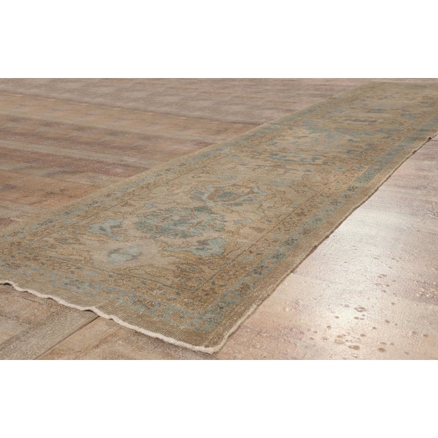 Tan Vintage Persian Sultanabad Rug, 02'11 X 13'06 For Sale - Image 8 of 10
