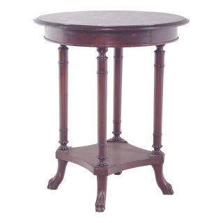 English Round Wood Coffee Table, 1890s For Sale