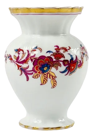 Vintage Hand Painted Porcelain Vase from Fürstenberg, Germany, 1960s