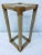 Wood Rattan and Raffia Pedestal Table With Glass Inserts For Sale - Image 7 of 13