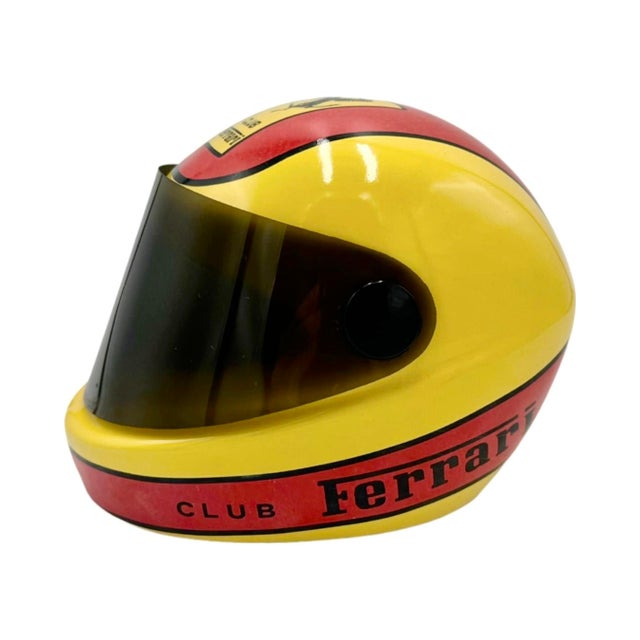 Vintage Club Ferrari Helmet Ashtray Ceramic Sports Car Racing For Sale - Image 4 of 12