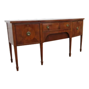 Hepplewhite Inlay Carved Long Sideboard Buffet Credenza Bathroom Vanity