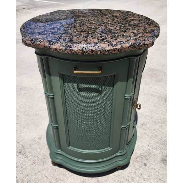 Green Drexel Dry Bar Kitchen Island Rolling For Sale - Image 8 of 12