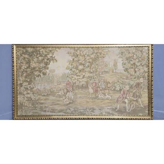 French Framed Tapestry, 1920s For Sale - Image 4 of 5