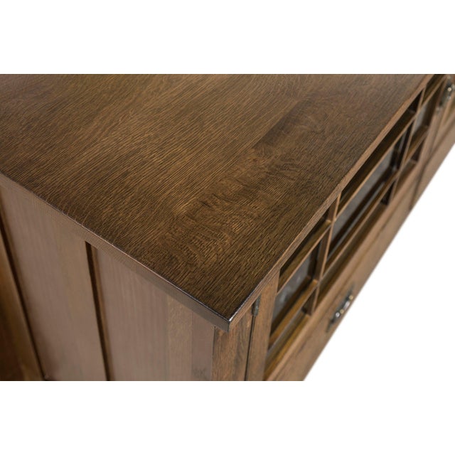 Mission Mission Quarter Sawn Oak 60" Tv Stand (2 Colors Available) For Sale - Image 3 of 18