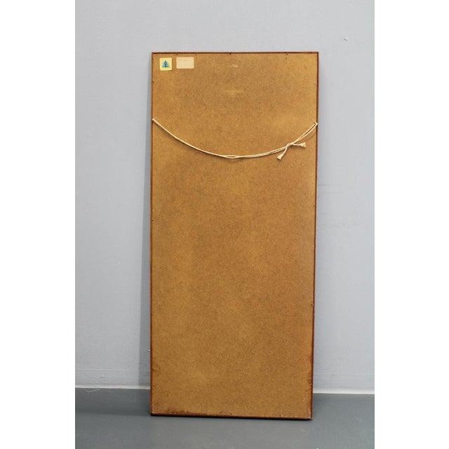 Wood Danish Teak Rectangular Mirror by J. Holmer-Hansen, 1960s For Sale - Image 7 of 9