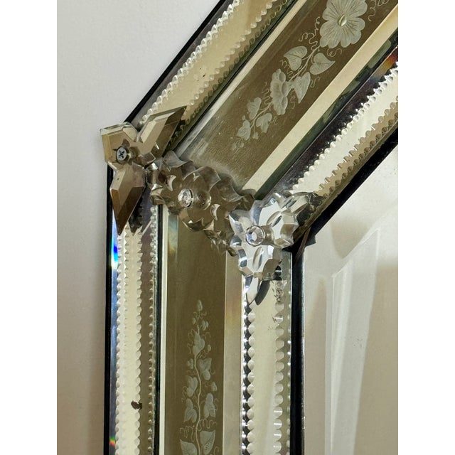 Late 19th Century 19th Century Etched Venetian Mirror For Sale - Image 5 of 18