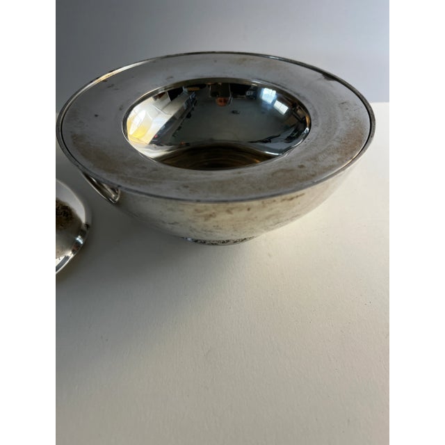 1950s Mid-Century Modern William Adams Silver Plate Bowl For Sale - Image 5 of 10