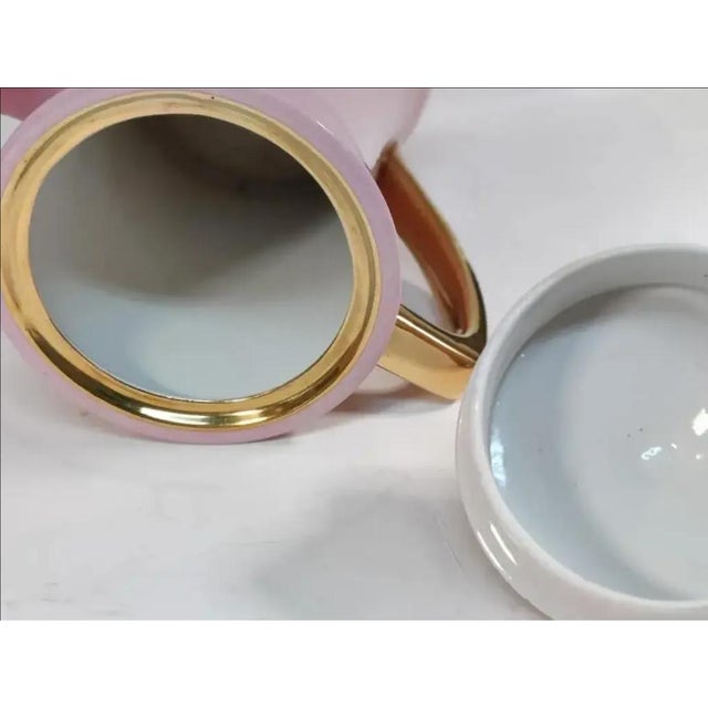 1940s Carlton Ware Pink Demitasse Set With Gold Gilt Trim- 11 Pieces For Sale In Atlanta - Image 6 of 15