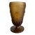 Art Deco Amber Glass Goblet Style Vase, Edvin Ollers 1930s For Sale
