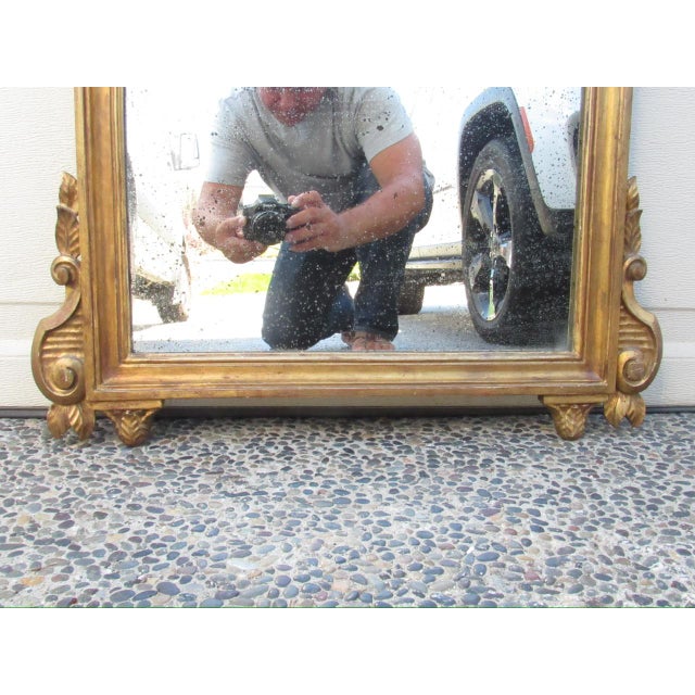 Antique Italian Neoclassical Style Giltwood Mirror For Sale - Image 10 of 18