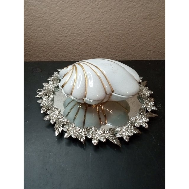 1960s 1960s Gorgeous Signed Ceramic Shell Shaped Trinket Box For Sale - Image 5 of 7