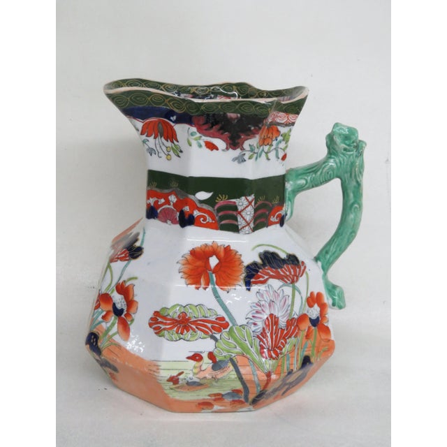 This gorgeous ceramic Jug/Vase is stamped on the bottom Mason's Patent Ironstone China. The Pitcher has beautiful colorful...
