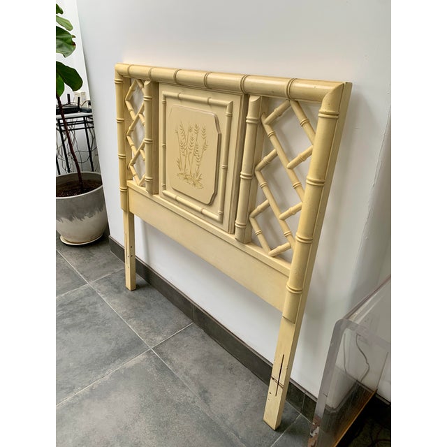 Mid 20th Century I Vintage Dixie Aloha Faux Bamboo Twin Headboard I For Sale - Image 5 of 5