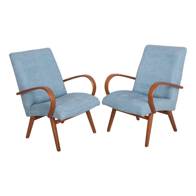 Vintage Model 53 Lounge Chairs by Jaroslav Smidek for Ton, 1960s, Set of 2 For Sale