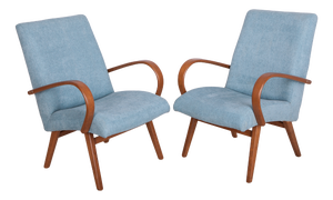 Vintage Model 53 Lounge Chairs by Jaroslav Smidek for Ton, 1960s, Set of 2