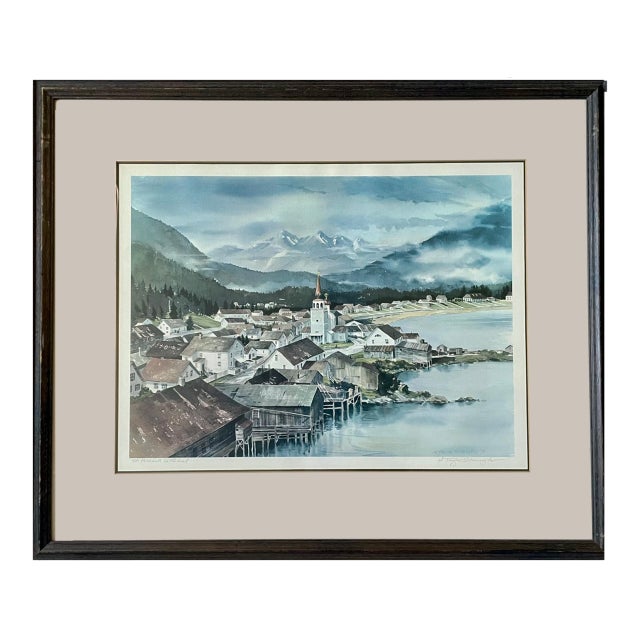 Nancy Taylor Stonington "St. Michael's Cathedral" Lithograph Print of Watercolor Painting, Framed For Sale