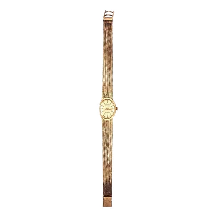 Vintage 14 Karat Yellow Gold Geneva Swiss Made Watch | Chairish