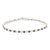 Brilliant 2.16 Ct Black White Diamond Tennis Bracelet in Solid 18k White Gold For Sale