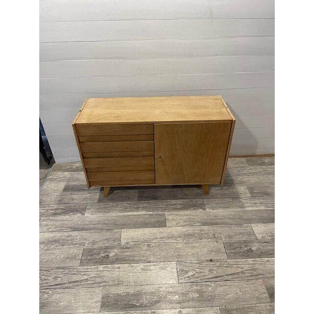A-72 retro / vintage chest of drawers by jiroutek model u-450 drawers front made of wood,drawers made of plastick with...
