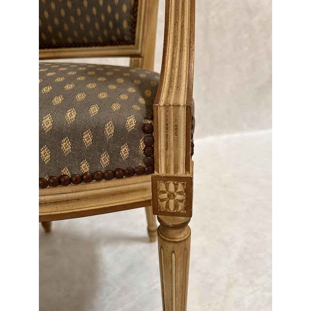1990s Louis XVI Marie Antoinette Armchair, 1990s For Sale - Image 5 of 6