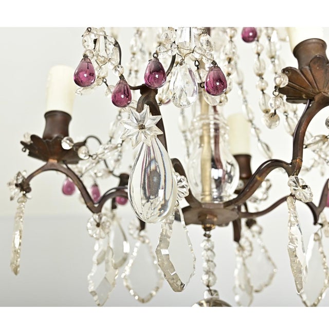 Metal French 19th Century Petite Crystal Chandelier For Sale - Image 7 of 11