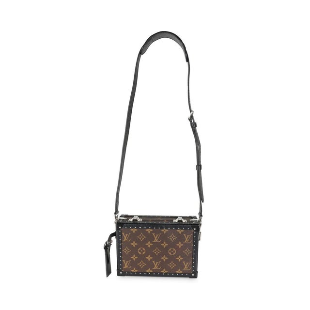 Brown Monogram Macassar Canvas Clutch Box For Sale - Image 8 of 9