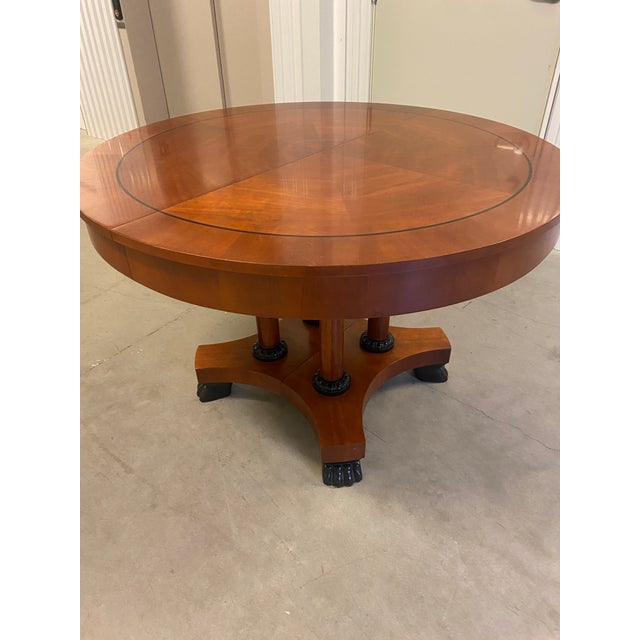1980s Baker Furniture Palladian Collection Cherry Dining Table With