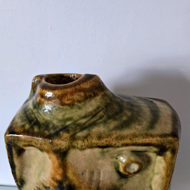 1980s Large Ceramic Mid-Century Modern Vase by Zsolnay For Sale - Image 13 of 15