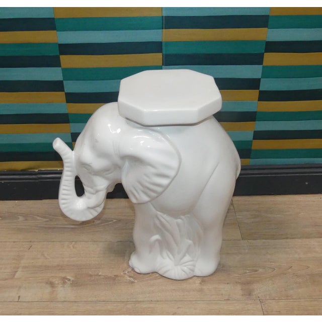 Vintage Elephant Ceramic Stool For Sale - Image 15 of 15