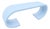 Mid Century Modern Waterfall Style Console Baby Blue For Sale