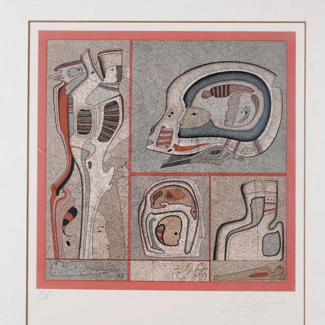 Modern 1977 Mihail Chemiakin "Philosophy of the Sea #1" Artist Hand Signed and Numbered Limited Edition Ea / Artist Proof Framed & Matted Lithograph For Sale - Image 3 of 11